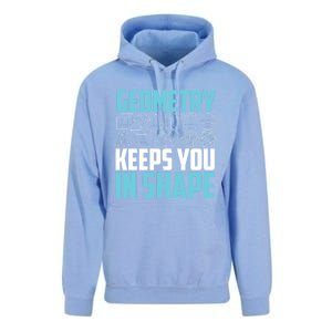 Geometry Keeps You In Shape Funny Math Geek Quote Gift Cute Gift Unisex Surf Hoodie