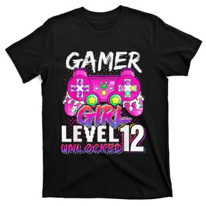 Gamer Level 12 Unlocked Video Game 12th Birthday T-Shirt