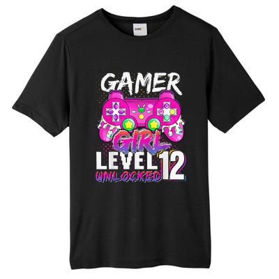 Gamer Level 12 Unlocked Video Game 12th Birthday Tall Fusion ChromaSoft Performance T-Shirt