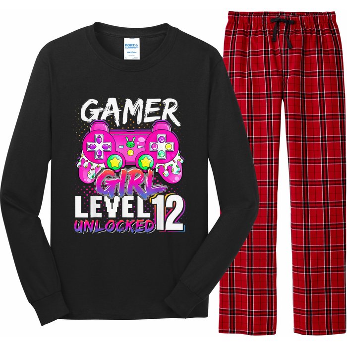 Gamer Level 12 Unlocked Video Game 12th Birthday Long Sleeve Pajama Set