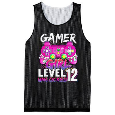 Gamer Level 12 Unlocked Video Game 12th Birthday Mesh Reversible Basketball Jersey Tank