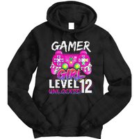 Gamer Level 12 Unlocked Video Game 12th Birthday Tie Dye Hoodie