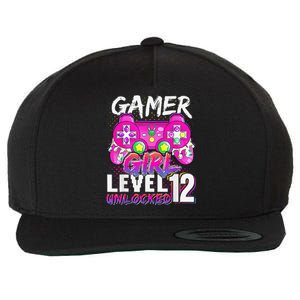 Gamer Level 12 Unlocked Video Game 12th Birthday Wool Snapback Cap