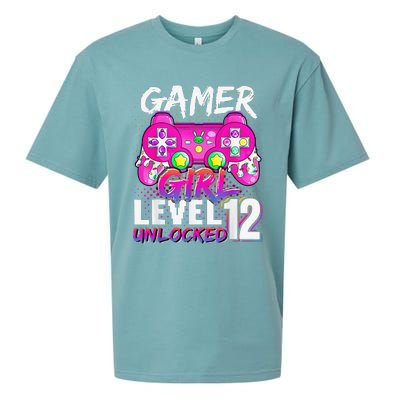 Gamer Level 12 Unlocked Video Game 12th Birthday Sueded Cloud Jersey T-Shirt