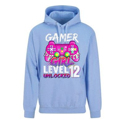 Gamer Level 12 Unlocked Video Game 12th Birthday Unisex Surf Hoodie