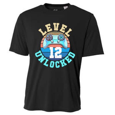 Gamer Level 12 Unlocked Video Game 12th Birthday Cooling Performance Crew T-Shirt