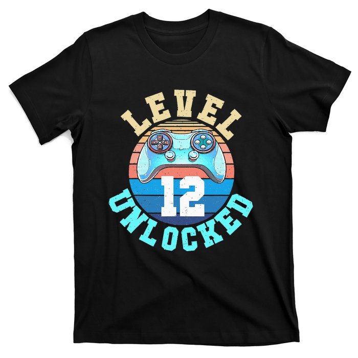 Gamer Level 12 Unlocked Video Game 12th Birthday T-Shirt