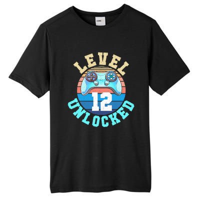 Gamer Level 12 Unlocked Video Game 12th Birthday Tall Fusion ChromaSoft Performance T-Shirt