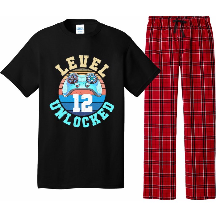 Gamer Level 12 Unlocked Video Game 12th Birthday Pajama Set