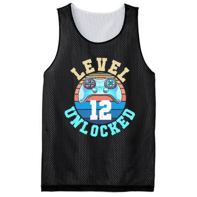 Gamer Level 12 Unlocked Video Game 12th Birthday Mesh Reversible Basketball Jersey Tank