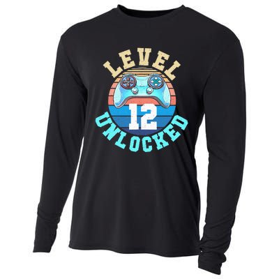 Gamer Level 12 Unlocked Video Game 12th Birthday Cooling Performance Long Sleeve Crew