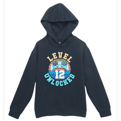 Gamer Level 12 Unlocked Video Game 12th Birthday Urban Pullover Hoodie