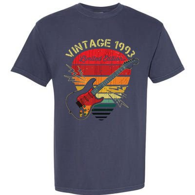 Guitar Lover 30 Years Old Retro Vintage 1993 30th Birthday Garment-Dyed Heavyweight T-Shirt