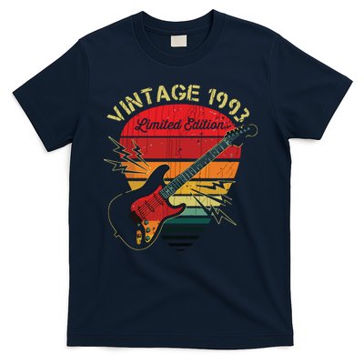 Guitar Lover 30 Years Old Retro Vintage 1993 30th Birthday T-Shirt