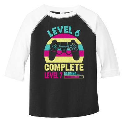 Gamer Level 6 Complete Level 7 Loading 6th Birthday Great Gift Toddler Fine Jersey T-Shirt