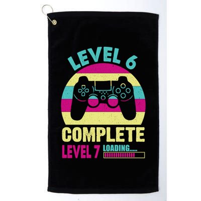 Gamer Level 6 Complete Level 7 Loading 6th Birthday Great Gift Golf Towel