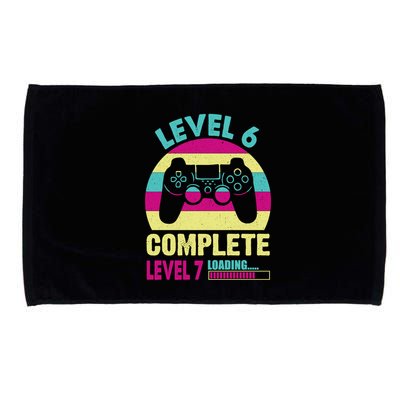 Gamer Level 6 Complete Level 7 Loading 6th Birthday Great Gift Microfiber Hand Towel