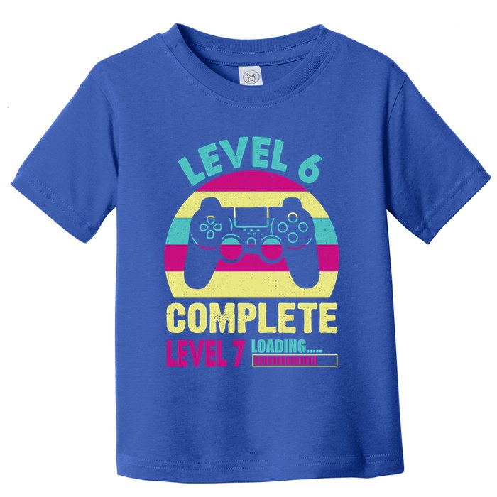 Gamer Level 6 Complete Level 7 Loading 6th Birthday Great Gift Toddler T-Shirt