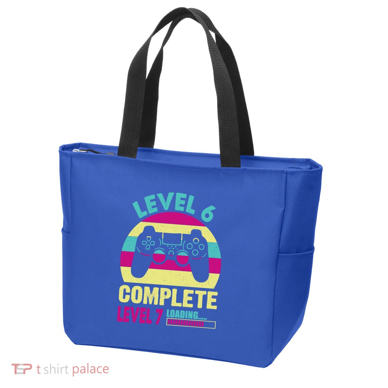 Gamer Level 6 Complete Level 7 Loading 6th Birthday Great Gift Zip Tote Bag