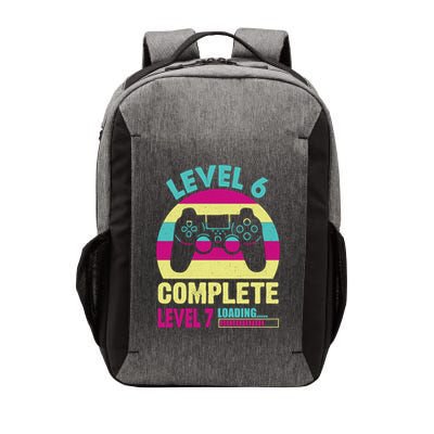 Gamer Level 6 Complete Level 7 Loading 6th Birthday Great Gift Vector Backpack