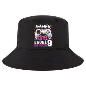 Gamer Level 9 Unlocked Video Game 9th Birthday Gift Cool Comfort Performance Bucket Hat