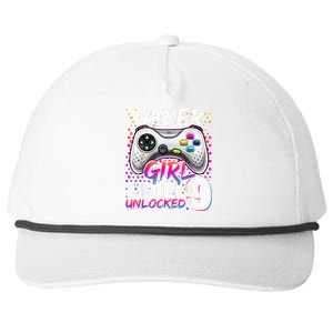 Gamer Level 9 Unlocked Video Game 9th Birthday Gift Snapback Five-Panel Rope Hat