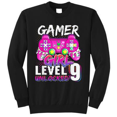 Gamer Level 9 Unlocked Video Game 9th Birthday Sweatshirt