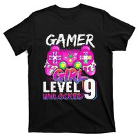 Gamer Level 9 Unlocked Video Game 9th Birthday T-Shirt