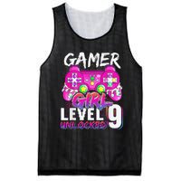 Gamer Level 9 Unlocked Video Game 9th Birthday Mesh Reversible Basketball Jersey Tank