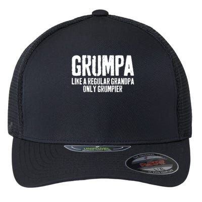 Grumpa Like A Regular Grandpa Only Grumpier Flexfit Unipanel Trucker Cap