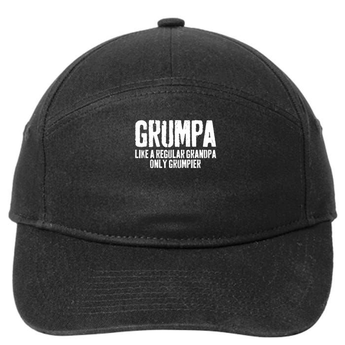 Grumpa Like A Regular Grandpa Only Grumpier 7-Panel Snapback Hat