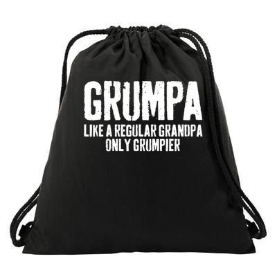 Grumpa Like A Regular Grandpa Only Grumpier Drawstring Bag