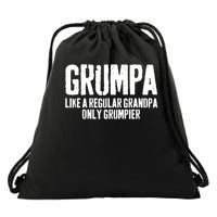 Grumpa Like A Regular Grandpa Only Grumpier Drawstring Bag