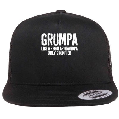Grumpa Like A Regular Grandpa Only Grumpier Flatbill Hat