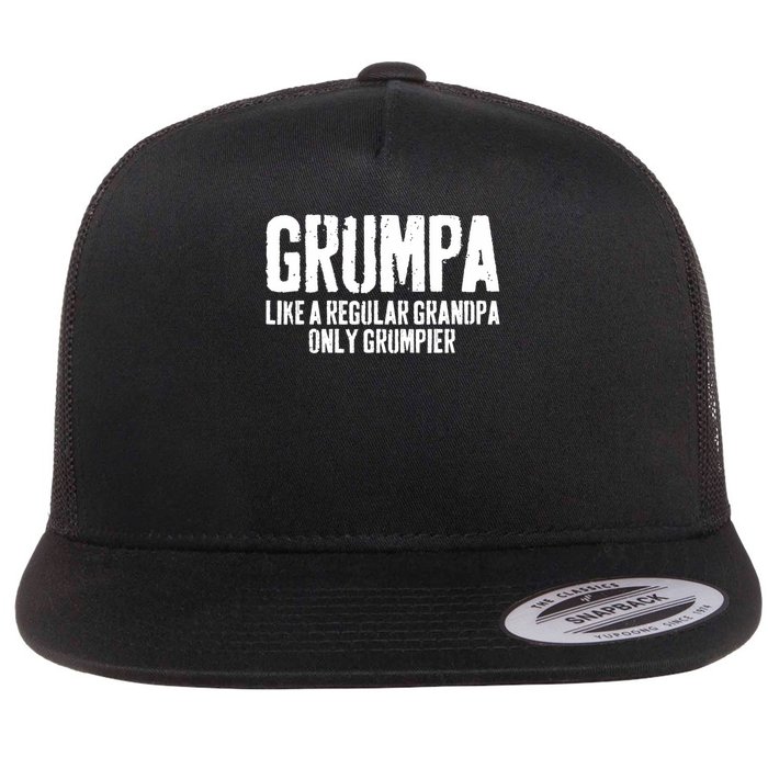 Grumpa Like A Regular Grandpa Only Grumpier Flatbill Hat