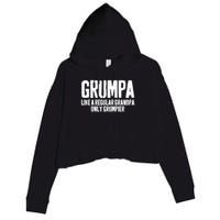 Grumpa Like A Regular Grandpa Only Grumpier Crop Fleece Hoodie