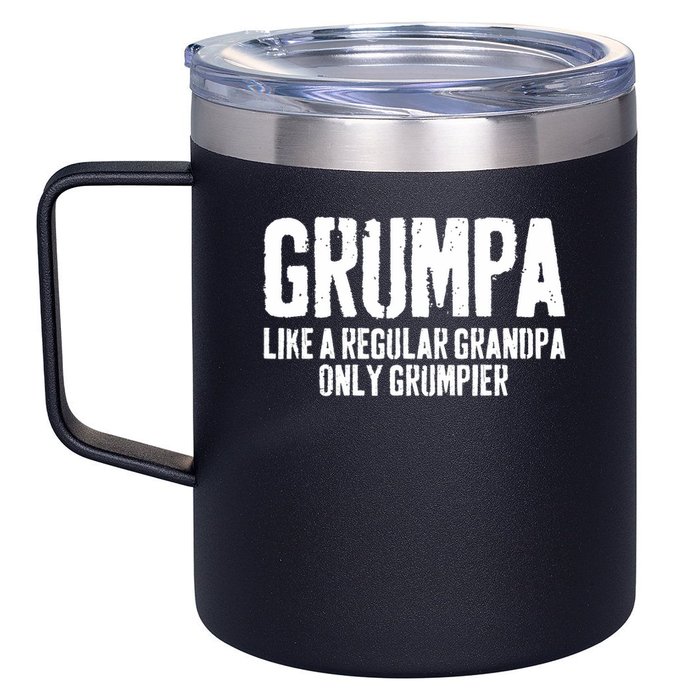 Grumpa Like A Regular Grandpa Only Grumpier 12oz Stainless Steel Coffee Mug