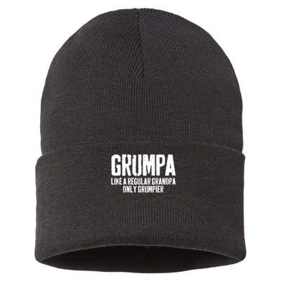 Grumpa Like A Regular Grandpa Only Grumpier Sustainable Knit Beanie