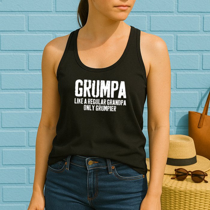 Grumpa Like A Regular Grandpa Only Grumpier Womens Tank Top