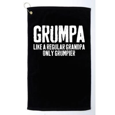Grumpa Like A Regular Grandpa Only Grumpier Golf Towel