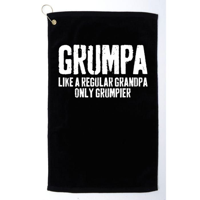 Grumpa Like A Regular Grandpa Only Grumpier Golf Towel