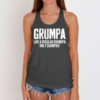 Grumpa Like A Regular Grandpa Only Grumpier Women's Knotted Racerback Tank