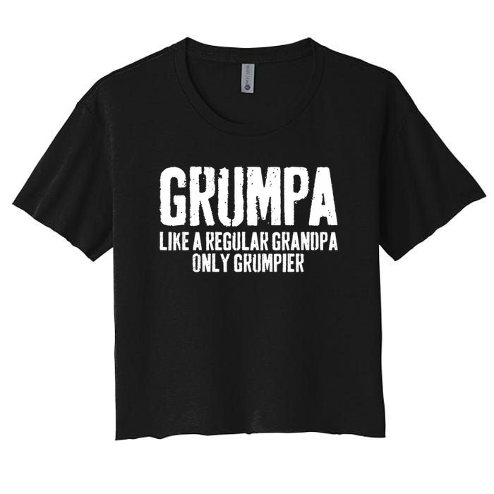 Grumpa Like A Regular Grandpa Only Grumpier Crop Top