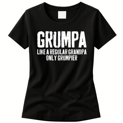 Grumpa Like A Regular Grandpa Only Grumpier Womens T-Shirt