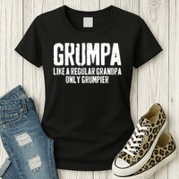 Grumpa Like A Regular Grandpa Only Grumpier Womens T-Shirt