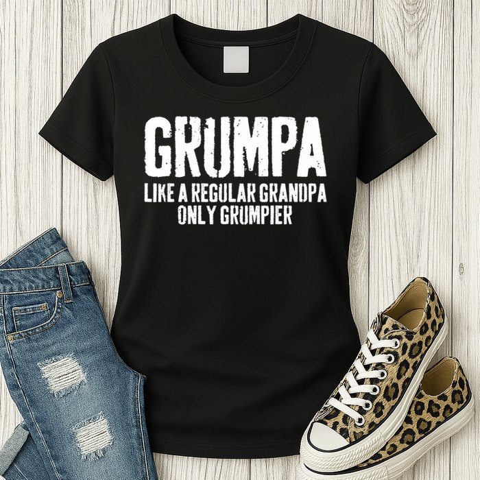 Grumpa Like A Regular Grandpa Only Grumpier Womens T-Shirt