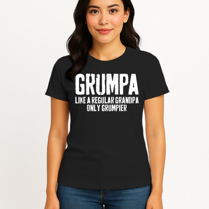 Grumpa Like A Regular Grandpa Only Grumpier Womens T-Shirt