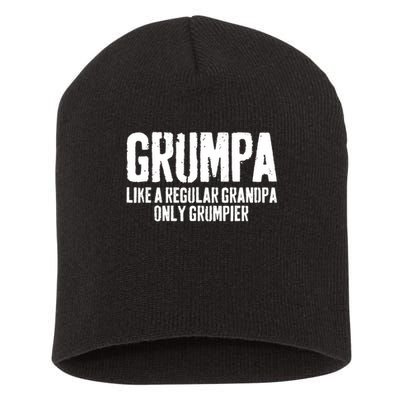Grumpa Like A Regular Grandpa Only Grumpier Short Acrylic Beanie