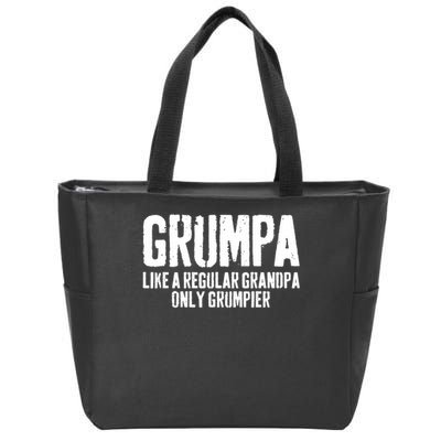 Grumpa Like A Regular Grandpa Only Grumpier Zip Tote Bag