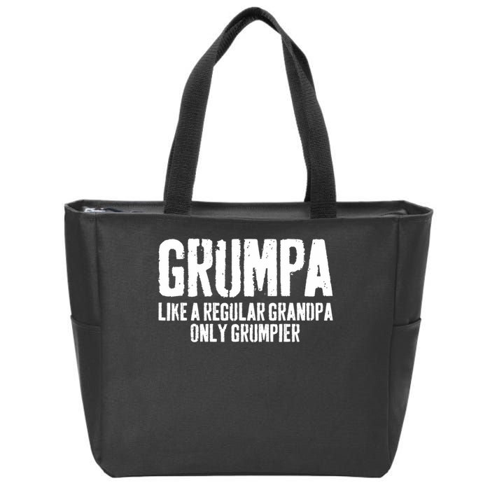 Grumpa Like A Regular Grandpa Only Grumpier Zip Tote Bag